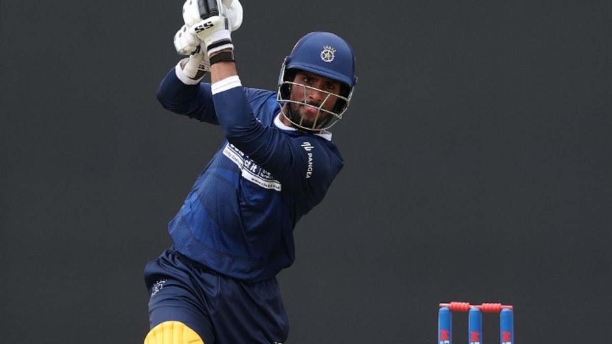Tilak Varma playing for Hampshire in the One Day Cup