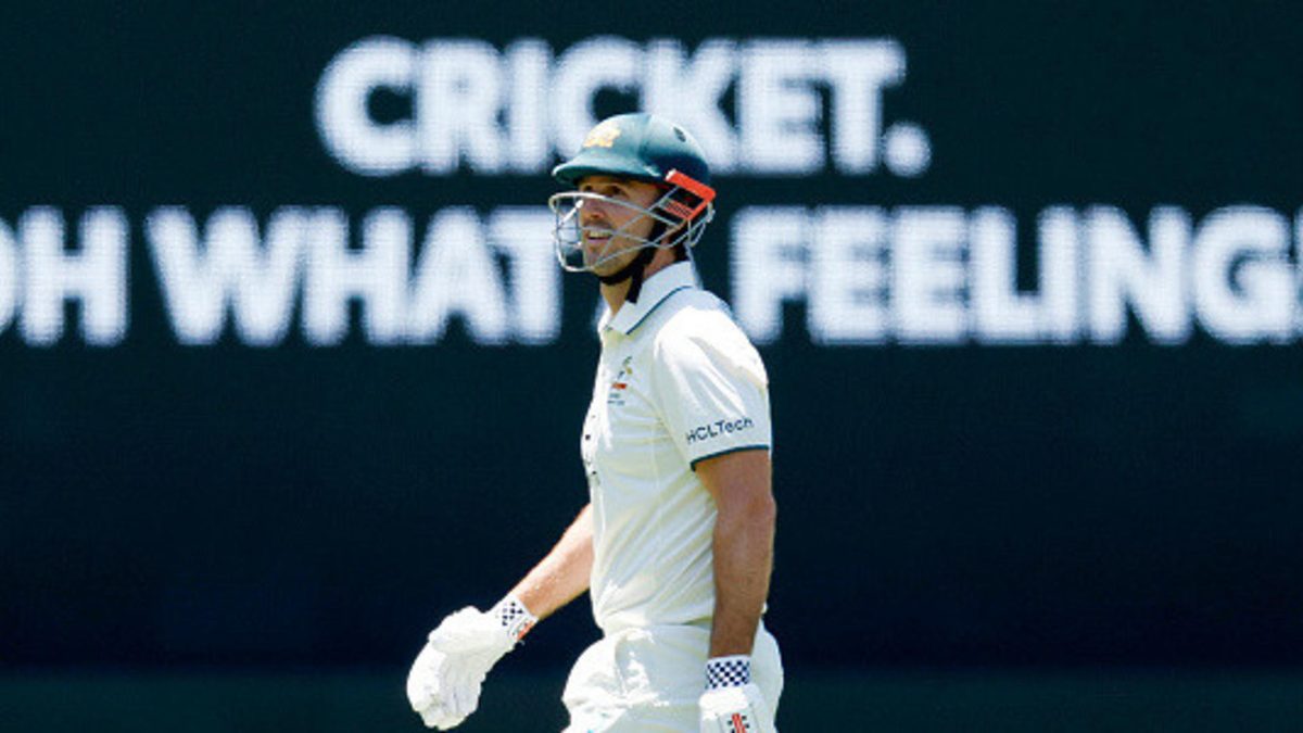 Mitchell Marsh of Australia leaves the field after being dismissed by Jasprit Bumrah of India for a duck during day four of the Men's Fourth Test Match in the series between Australia and India at Melbourne Cricket Ground on December 29, 2024 in Melbourne, Australia