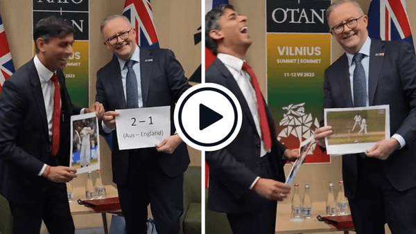 watch-rishi-sunak-anthony-albanese-nato-summit-ashes-2023-banter.Click to read full article.