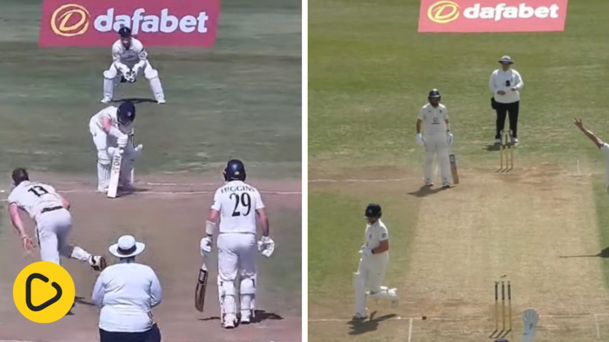 Middlesex's Leus du Plooy suffered a rare double dismissal on Day Four (April 28) of their 2025 County Championship Division Two clash against Derbyshire at Derby