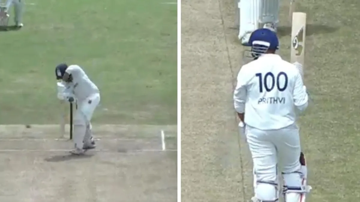 Prithvi Shaw century Mumbai vs Maharashtra