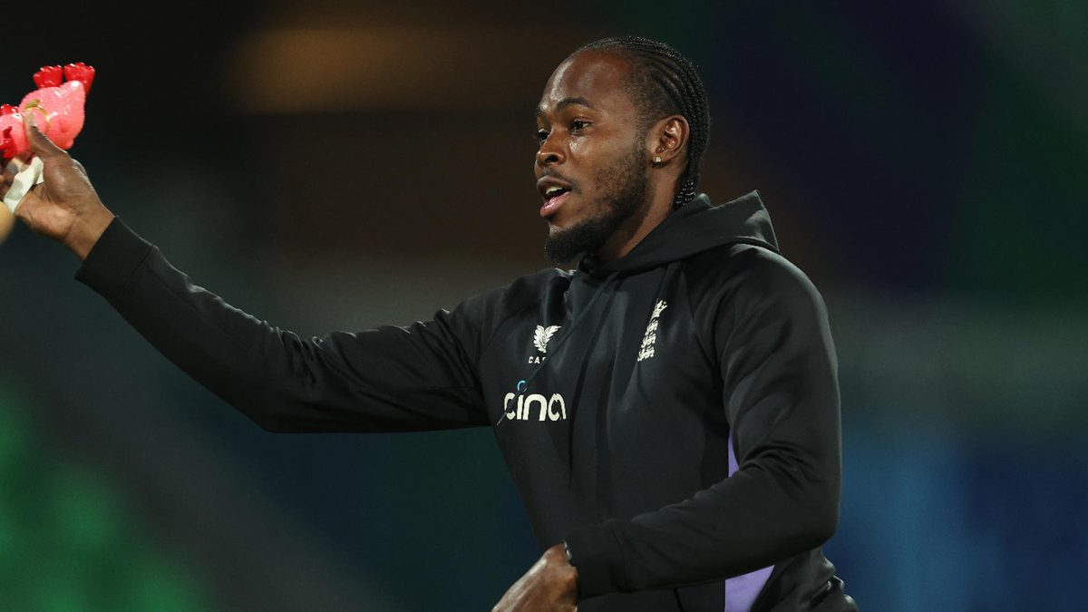 Jofra Archer of England pictured during a nets session during the ICC Champions Trophy 2025 on February 20, 2025 in Lahore, Pakistan