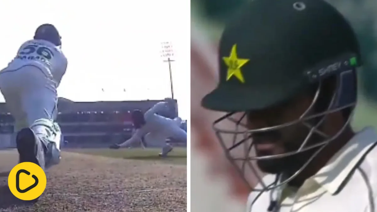 Babar Azam walks back to the dug out after being dismissed
