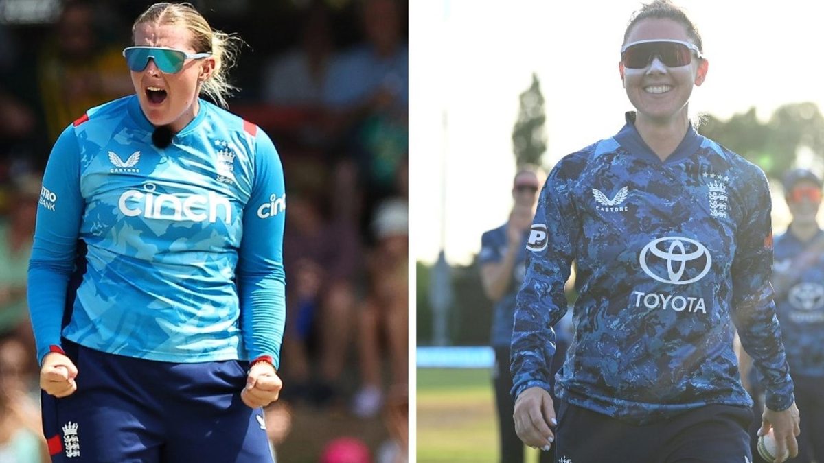 Sophie Ecclestone and Linsey Smith in ODI colours