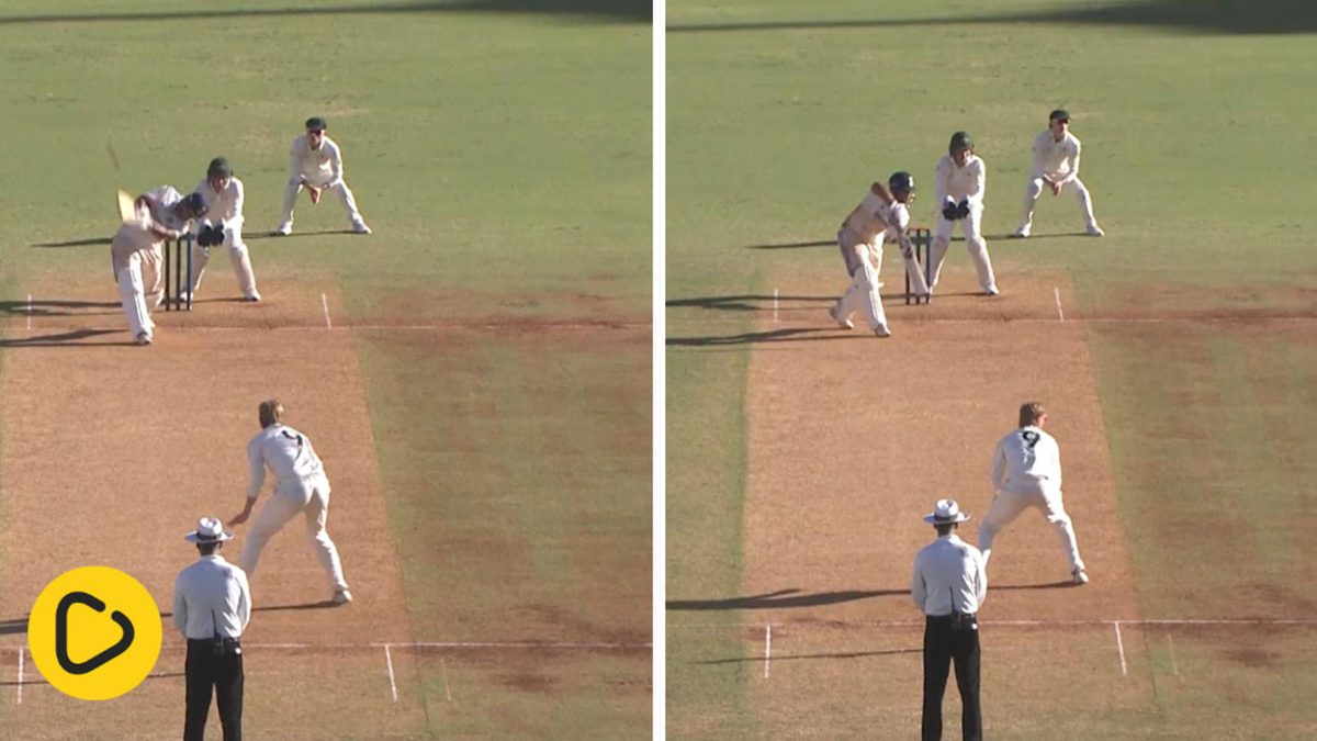 Vaibhav Suryavanshi in action during the first youth Test between India U19 and Australia U19 in Chennai