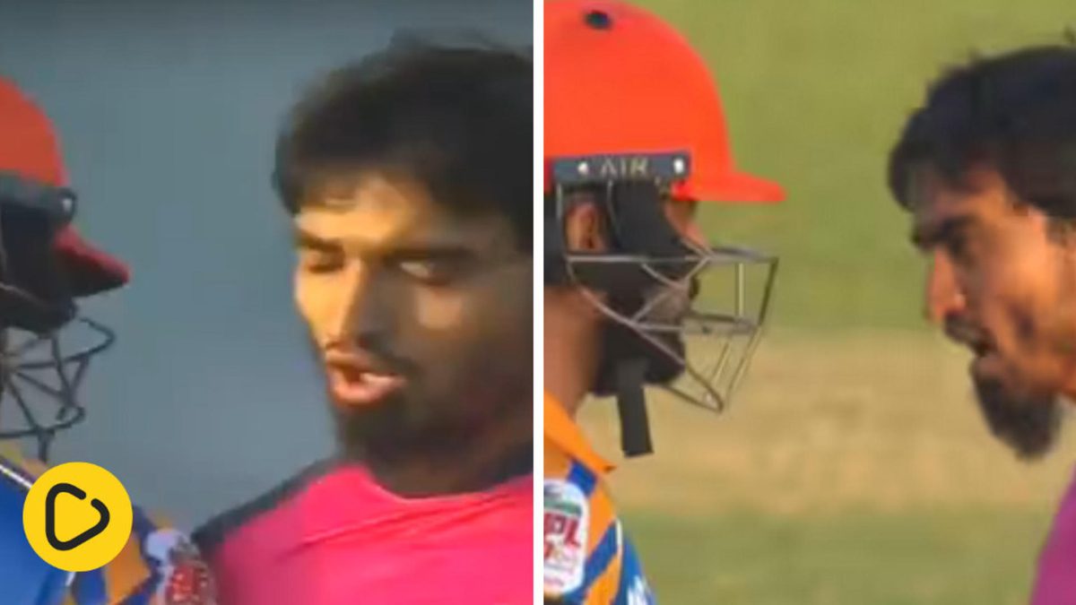 Mohammad Nawaz and Tanzim Hasan Sakib engaged in an onfield spat during a BPL match yesterday (January 12)