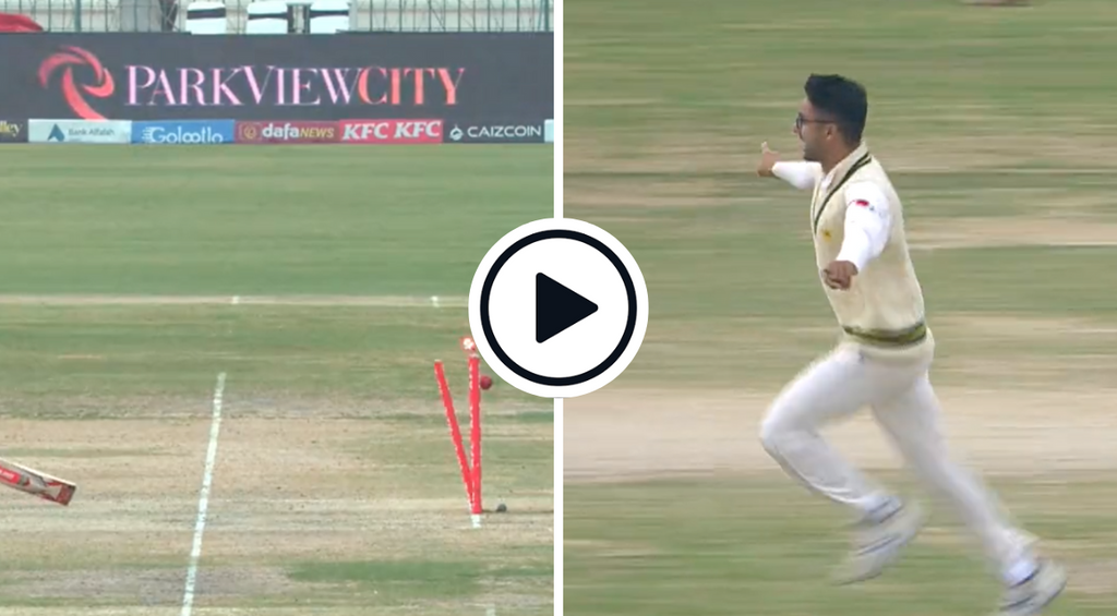 Watch: Abrar Ahmed nails direct hit to send Zak Crawley on his way and continue his remarkable Test debut