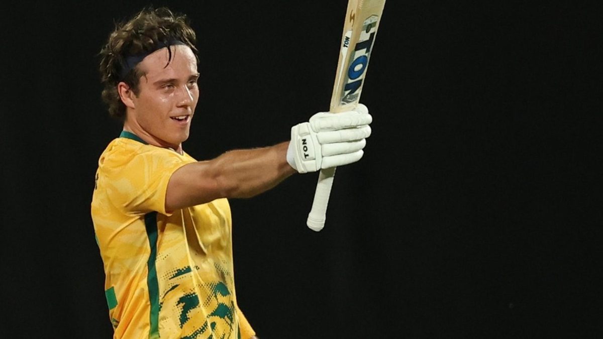 Dewald Brevis became South Africa’s youngest T20I centurion when he hit a 41-ball ton against Australia today (August 12).