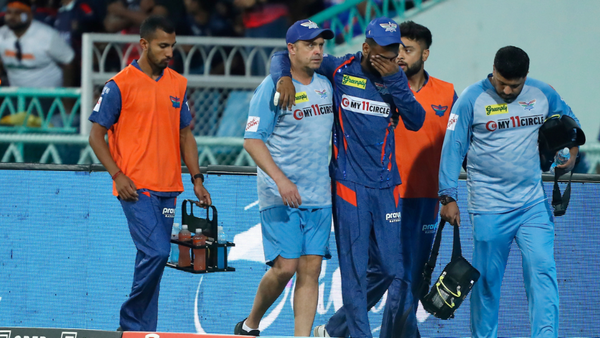 kl-rahul-refuses-stretcher-walks-off-field-in-pain-after-pulling-up-chasing-ball-to-boundary.Click to read full article.