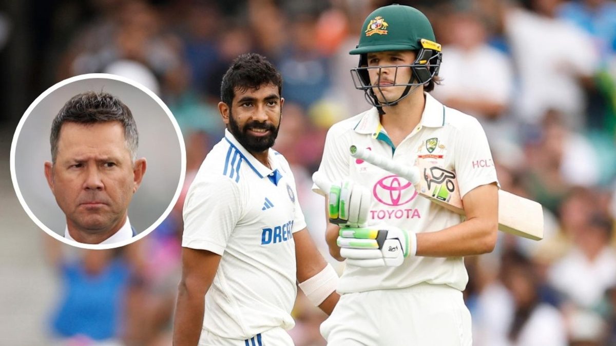 Ricky Ponting has criticised Sam Konstas for his run-in with India skipper Jasprit Bumrah on the last over of lunch on day one of the SCG Test.