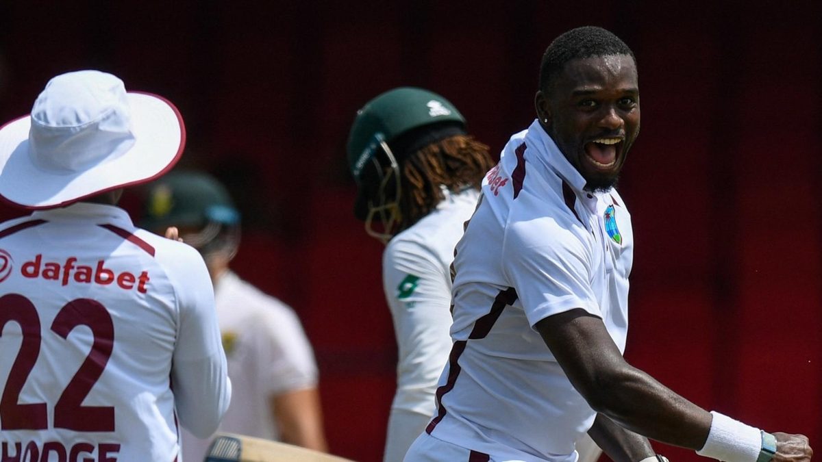 Jayden Seales took six wickets against South Africa in Providence