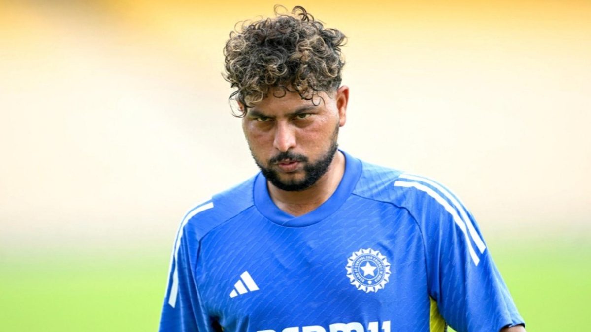 Kuldeep Yadav during a practice session in the India-Bangladesh Test series