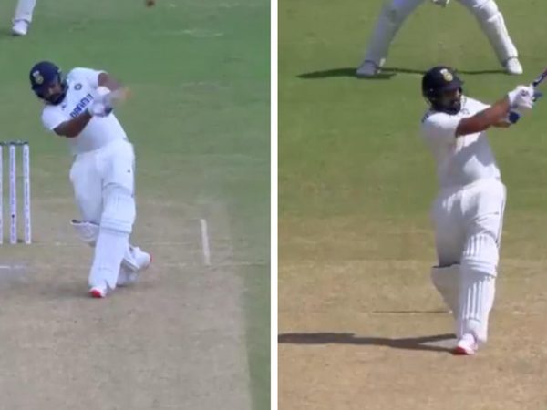 watch-rohit-sharma-becomes-first-ever-test-opener-to-hit-two-sixes-off-first-two-balls.Click to read full article.