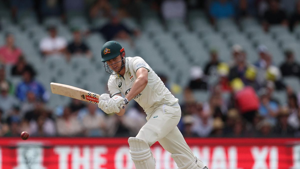 Cameron Green of Australia bats during day two of the First Test in the Mens Test match series between Australia and West Indies at Adelaide Oval on January 18, 2024 in Adelaide, Australia