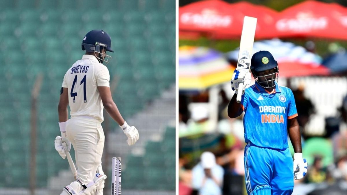 Shreyas Iyer and Sanju Samson, who had contrasting days on Thursday in Duleep Trophy 2024.