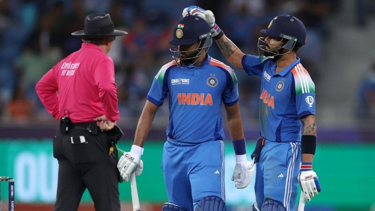 Shreyas Iyer and Virat Kohli v Pakistan in the 2025 Champions Trophy