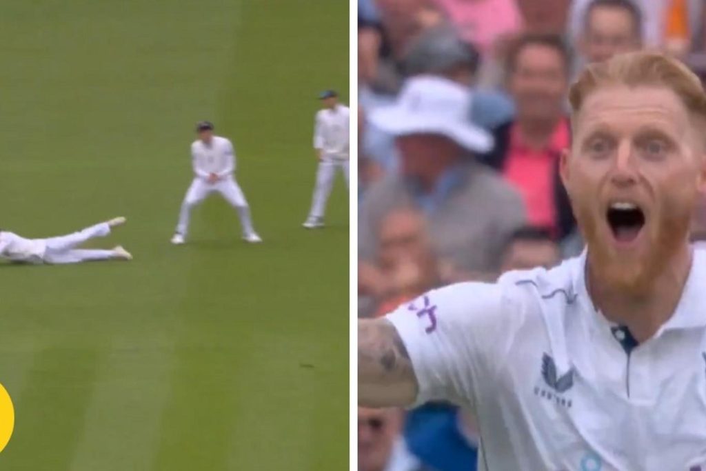 Watch: Ben Stokes in awe as Harry Brook plucks low diving catch at slip