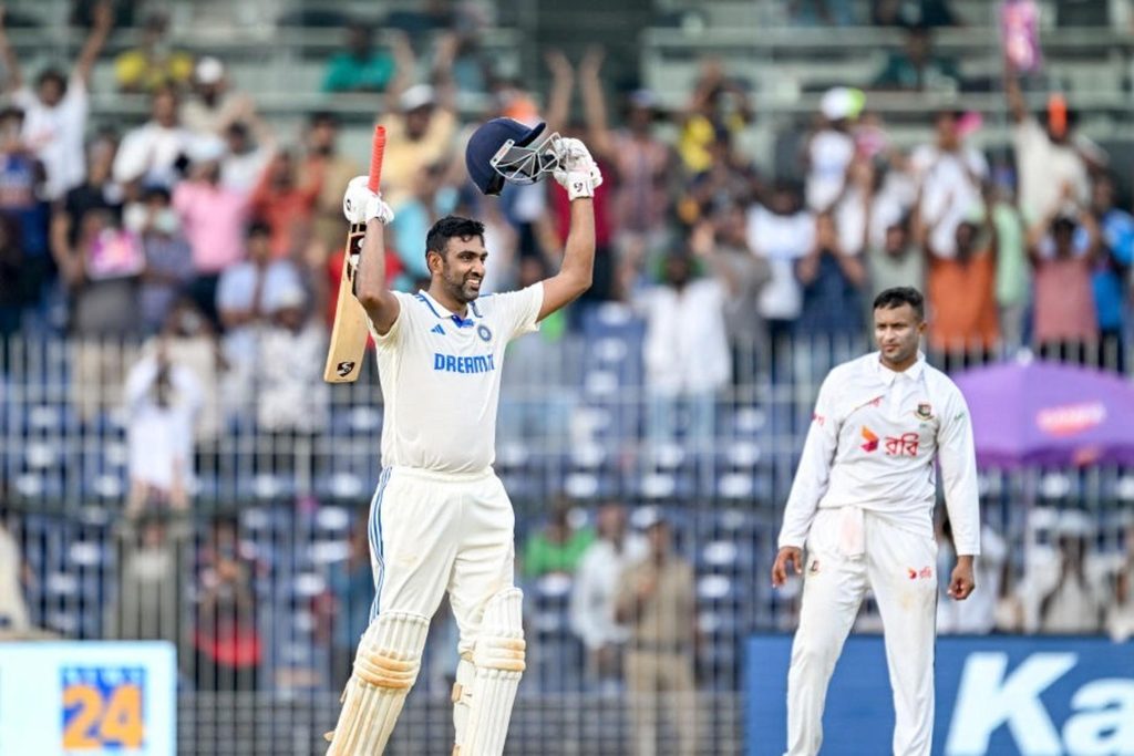 Where does Ashwin rank among the game's great all-rounders?