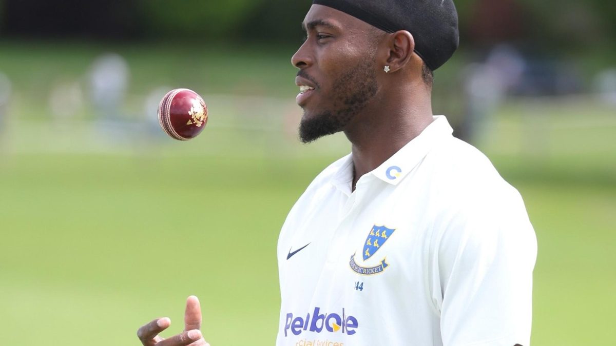 Jofra Archer, who made a return to multi-day red-ball action in Barbados, in Sussex whites