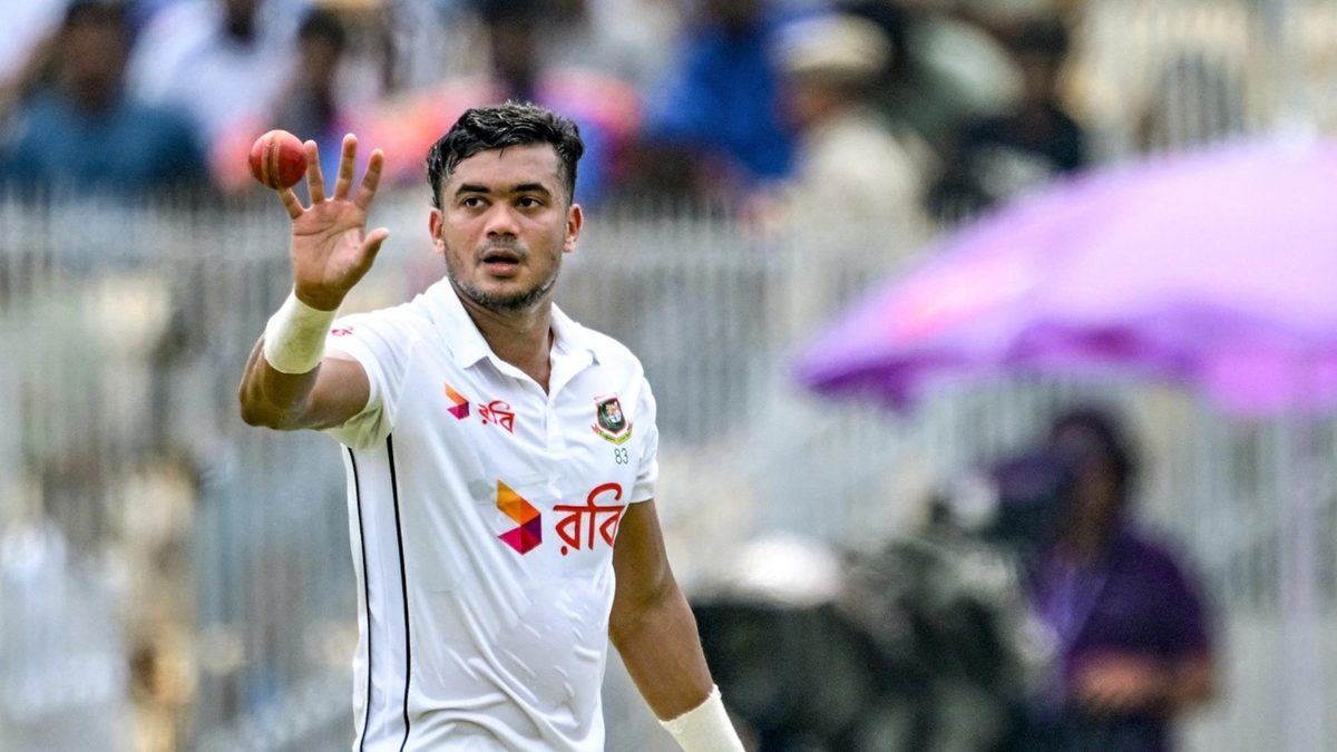 Taskin Ahmed was thrown the ball when Bangladesh declared in the West Indies on day four