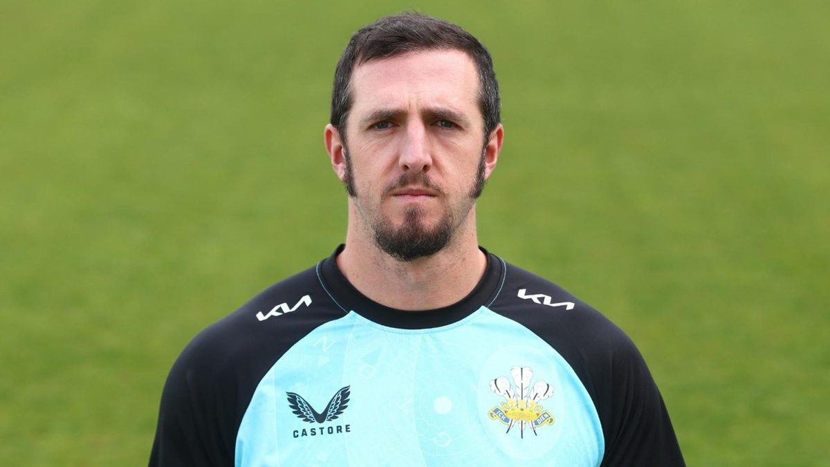 A headshot of Dan Worrall at Surrey prior to the start of the 2024 England domestic season