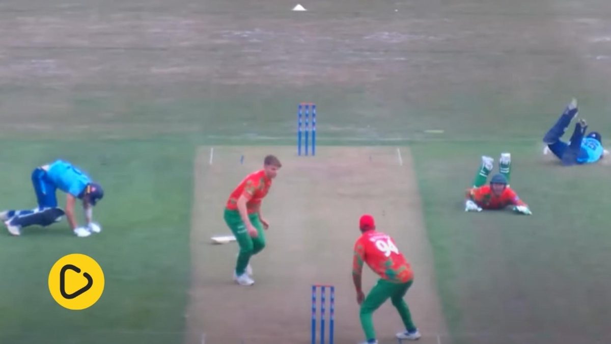 Watch: Derbyshire's Zak Chappell suffered an unlucky dismissal off the final ball of a One-Day Cup fixture on Wednesday (August 20), which resulted in a tie.