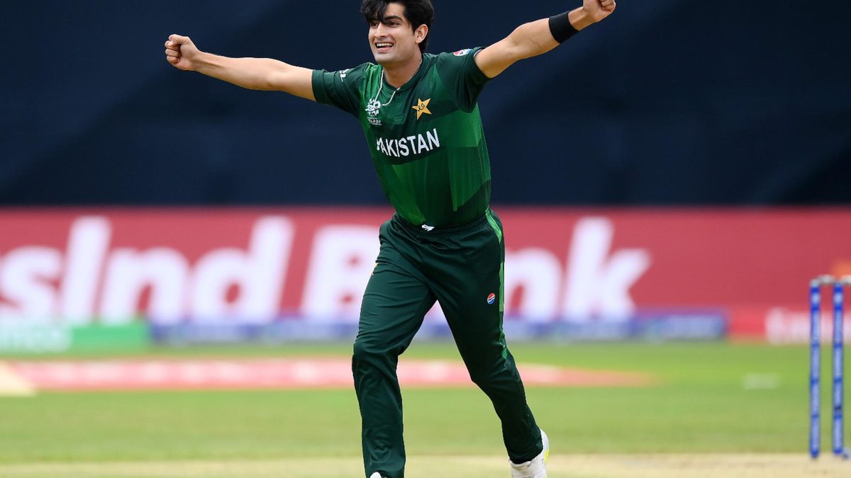 Pakistan pacer Naseem Shah in action during a 2024 T20 World Cup fixture