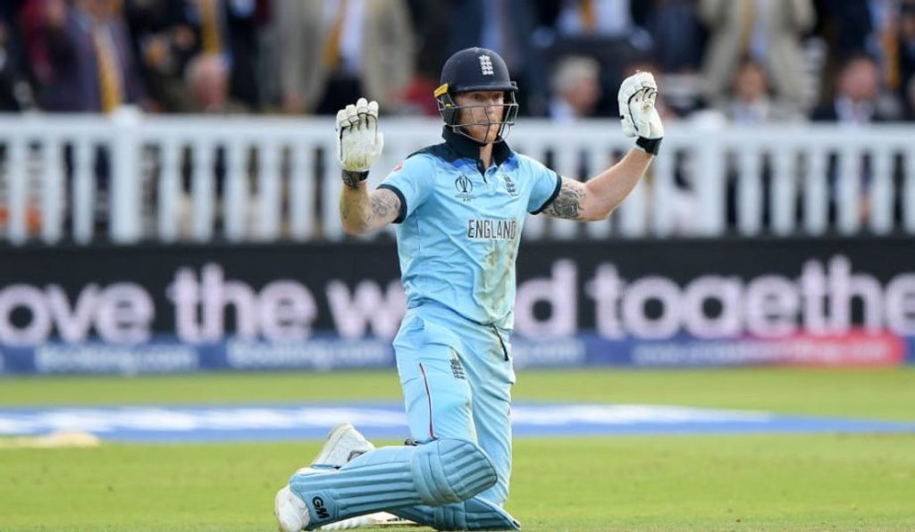 Is this what Ben Stokes said to the umpire after unconventional six?