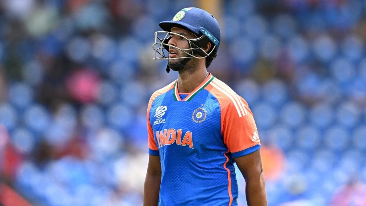 Shivam Dube walks back during T20 World Cup 2024