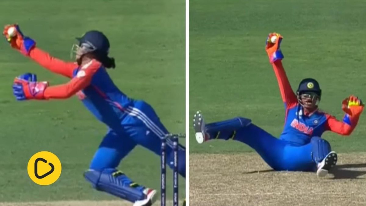 India wicketkeeper Richa Ghosh pulled off a stunning catch to dismiss Pakistan captain Fatima Sana during the sides' Group A encounter in the Women's T20 World Cup.