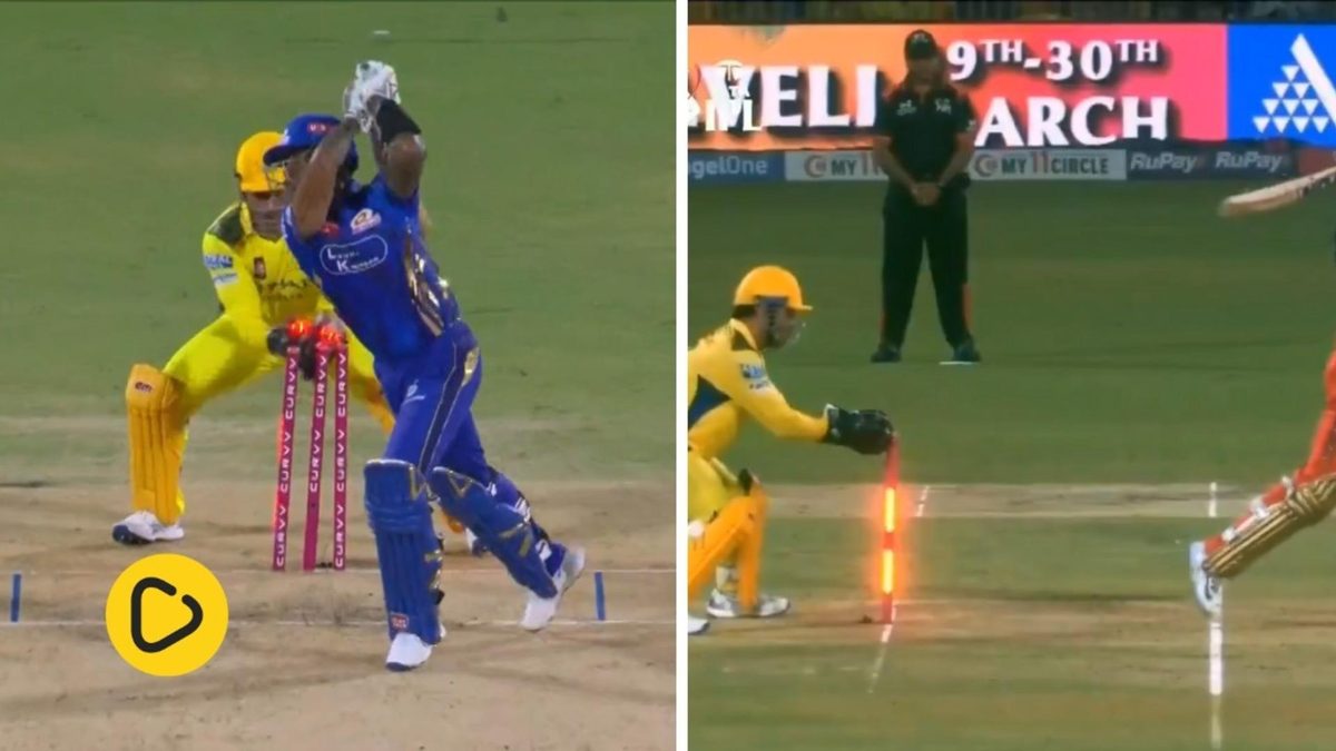 Watch: For the second time in two IPL 2025 matches, CSK star MS Dhoni pulled off a lightning-quick stumping.