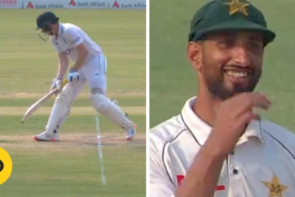 Watch: Harry Brook somehow survives after ball hits stumps