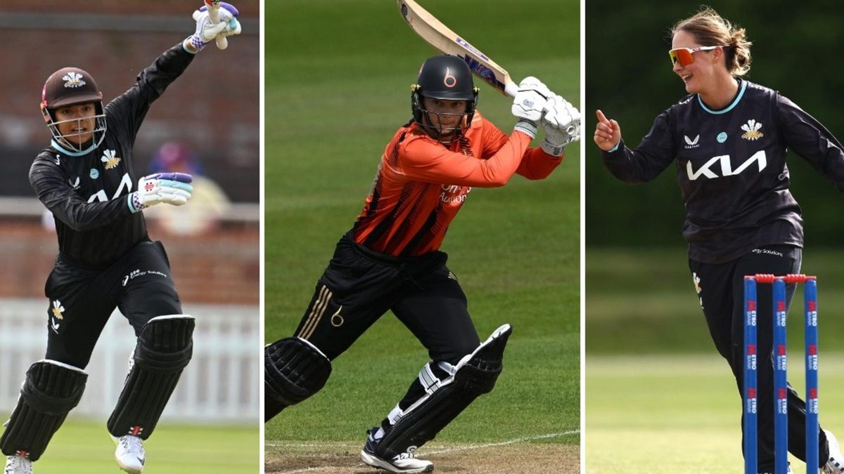 Sophia Dunkley, Amy Jones and Alice Capsey