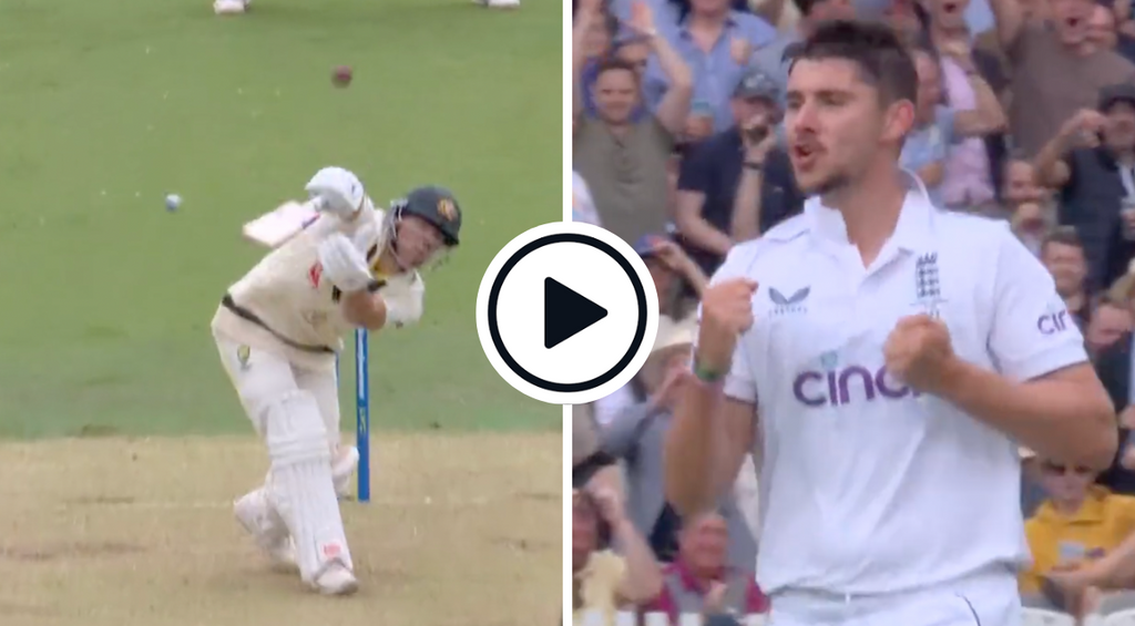 Watch: Josh Tongue cuts David Warner in half to smash middle stump to cap off brutal four-ball working-over