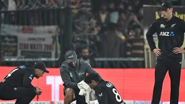 rachin-ravindra-walks-off-field-bleeding-after-taking-ball-to-the-face.Click to read full article.