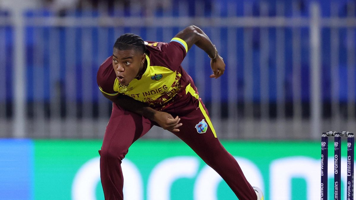 Chinelle Henry of West Indies bowls during the ICC Women's T20 World Cup 2024 match between Bangladesh and West Indies at Sharjah Cricket Stadium on October 10, 2024 in Sharjah, United Arab Emirates