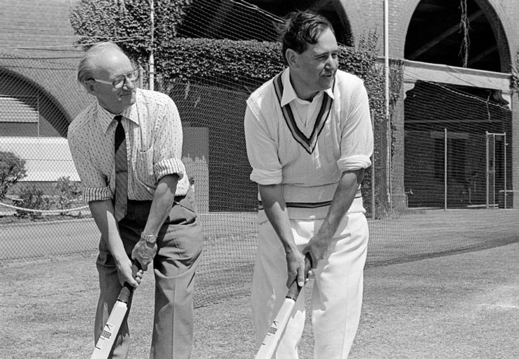 Don Bradman and Colin Cowdrey