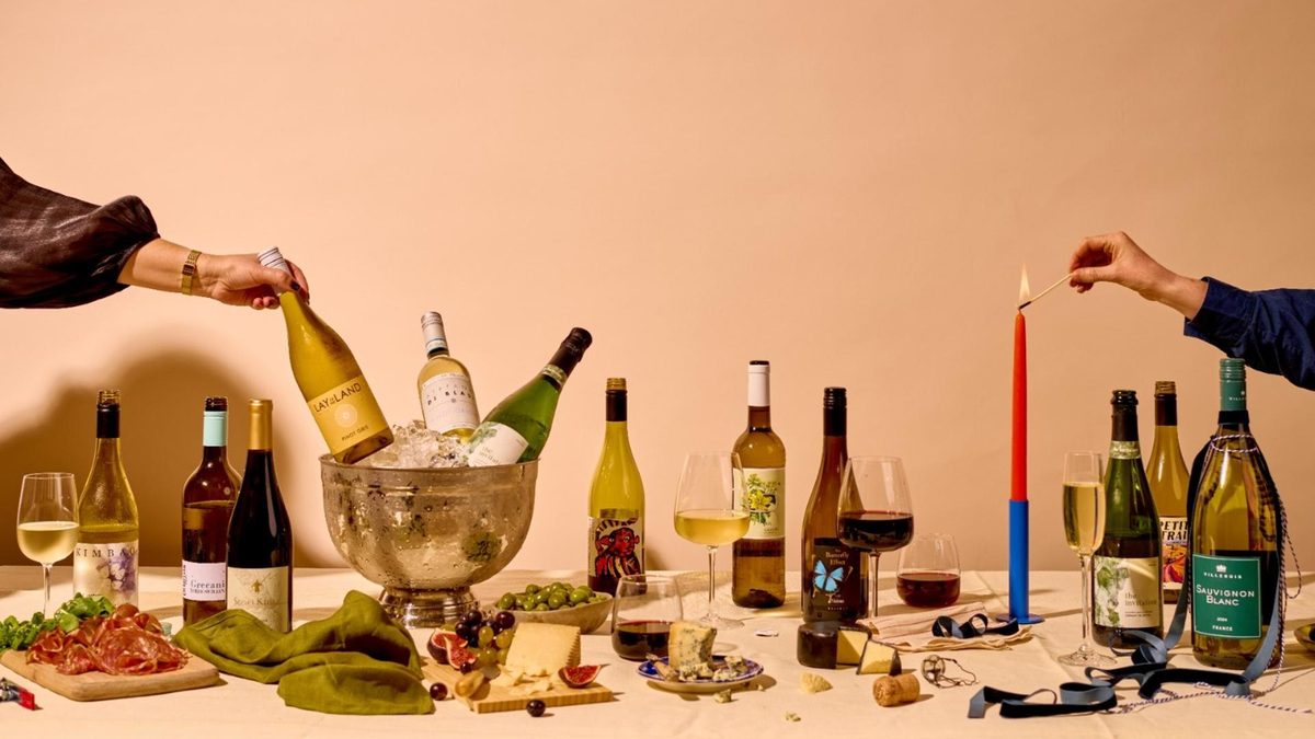 Naked Wines dinner party table scene