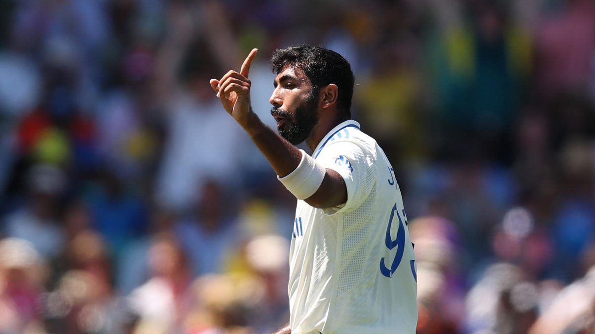 Jasprit Bumrah of India reacts after a delivery during day two of the Fifth Men's Test Match in the series between Australia and India at Sydney Cricket Ground on January 04, 2025 in Sydney, Australia