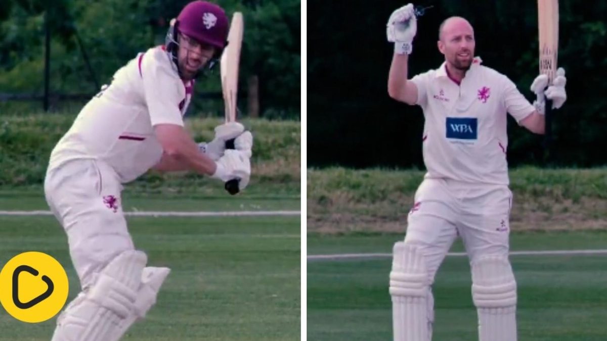 Jack Leach celebrates second XI century