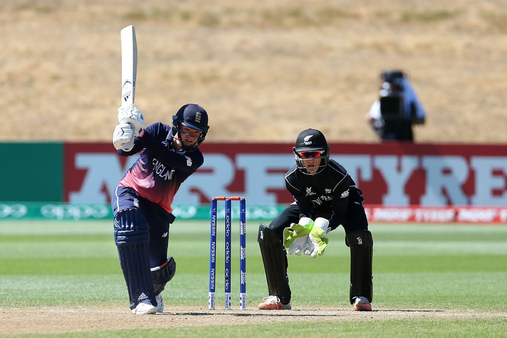 Jack Davies batting during the England ICC U19 Cricket World Cup