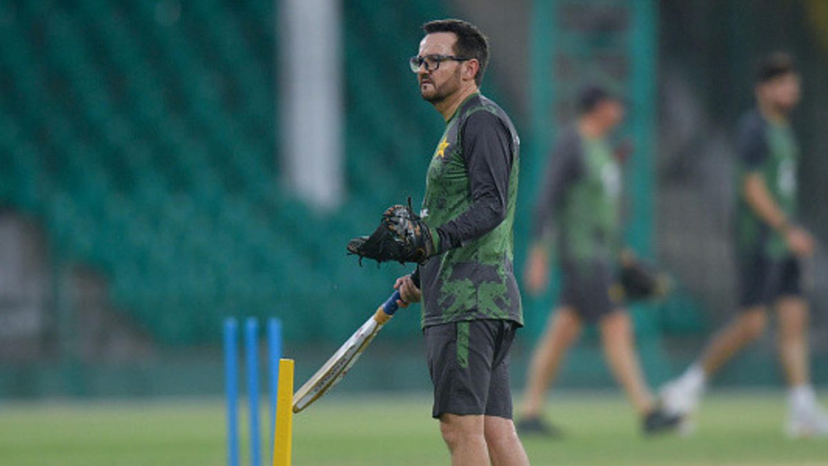 Mike Hesson, head coach of Team Pakistan during a Pakistan Men's T20 Squad media opportunity at National Stadium on July 14, 2025 in Karachi, Pakistan