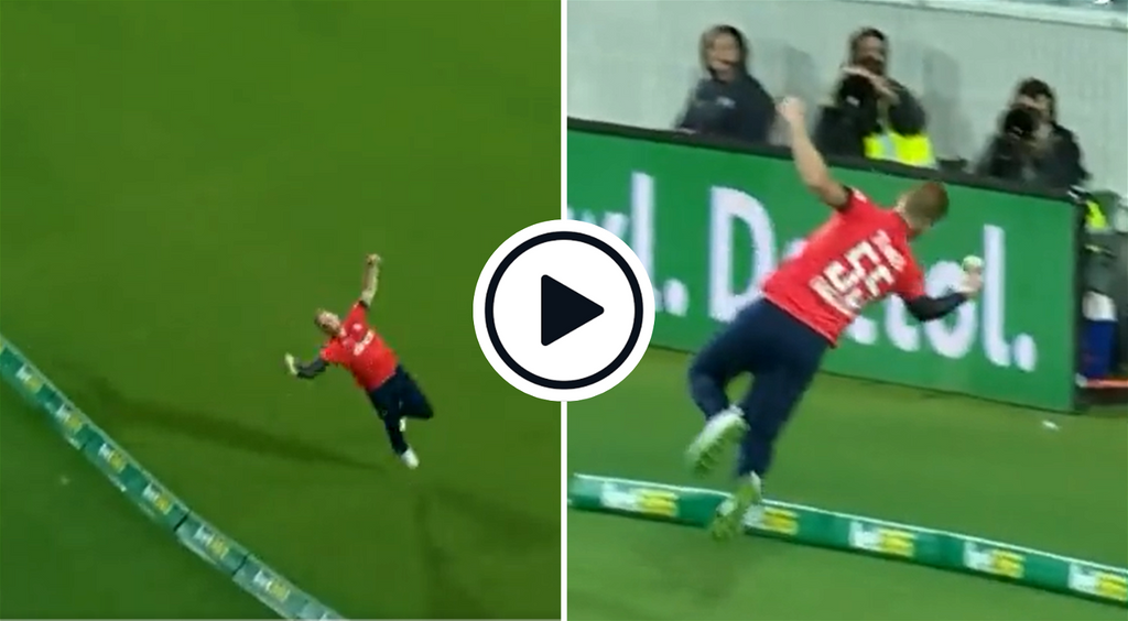 Watch: Ben Stokes stops six with absurd leaping boundary save