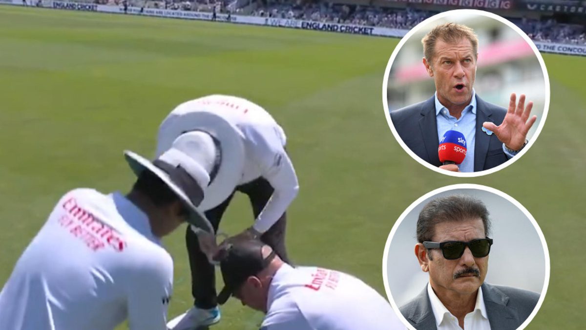 The umpires faced criticism for changing the ball at the end of the drinks break during the first session on day three of the Lord’s Test between England and India