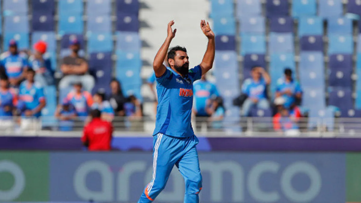Mohammad Shami of India during the ICC Champions Trophy 2025 final match India between New Zealand at Dubai International Stadium on March 9, 2025 in Dubai, United Arab Emirates