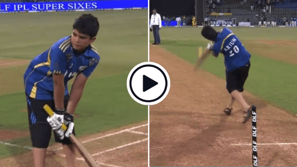 watch-when-12-year-old-arjun-tendulkar-faced-a-bowling-machine-in-mi-jersey.Click to read full article.