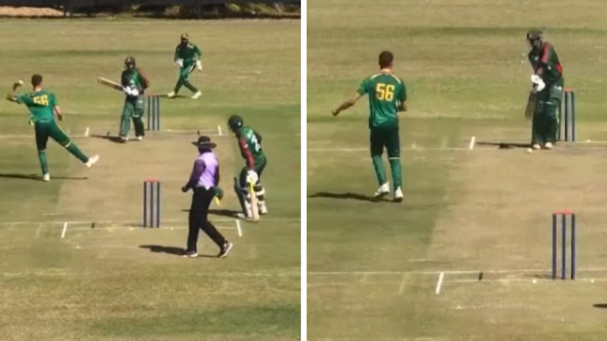 Bangladesh Under-19 wicketkeeper Farid Hasan was dismissed for obstructing the field in a Youth ODI against South Africa at Harare on Saturday (July 26)