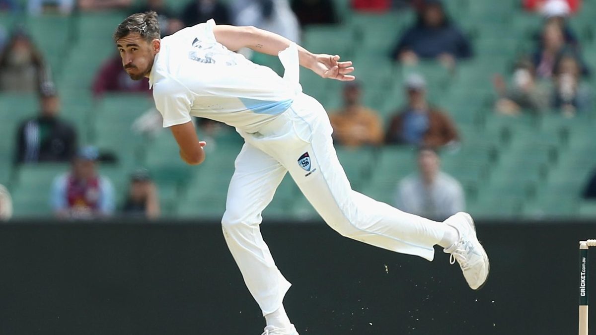 Mitchell Starc took a six-for in the second round of the 2024 Sheffield Shield
