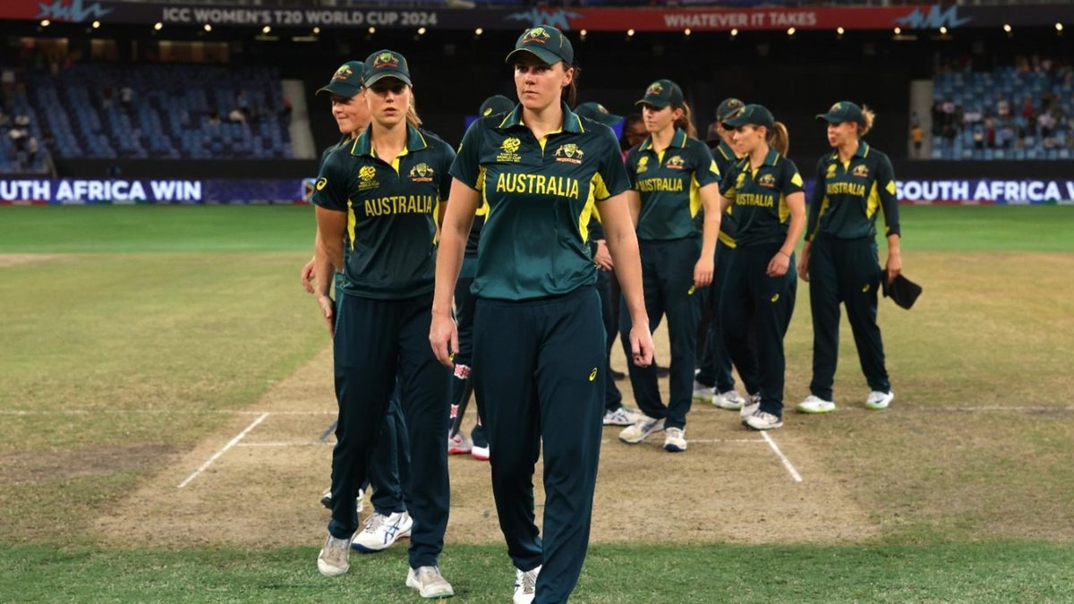 Australia walk off after crashing out of the 2024 T20 World Cup against South Africa