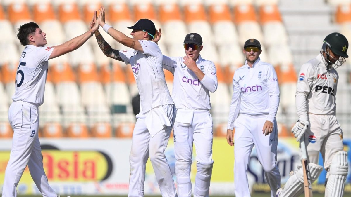 How England prised out Saim Ayub's wicket